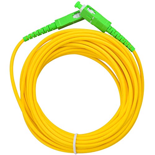 LAZY SPORTS Optisches Glasfaserkabel SC/APC auf SC/APC Monomodo Simplex 9/125, Operadores Movistar Jazztel Vodafone Orange Amena Masmovil Yoigo (10 m) von LAZY SPORTS