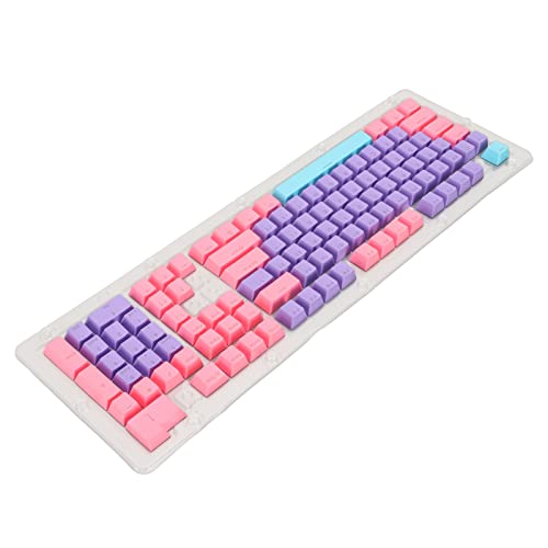 108 Tasten, Mattes Finish 108 Tasten OEM-HöHe DIY-Kombination PBT-Material PBT-Tastenkappen FüR DIY-Tastatur (Lila Rosa Blau) von LBEC