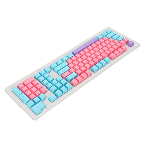 108 Tasten, Mattes Finish 108 Tasten OEM-HöHe DIY-Kombination PBT-Material PBT-Tastenkappen FüR DIY-Tastatur (Rosa Blau Lila) von LBEC