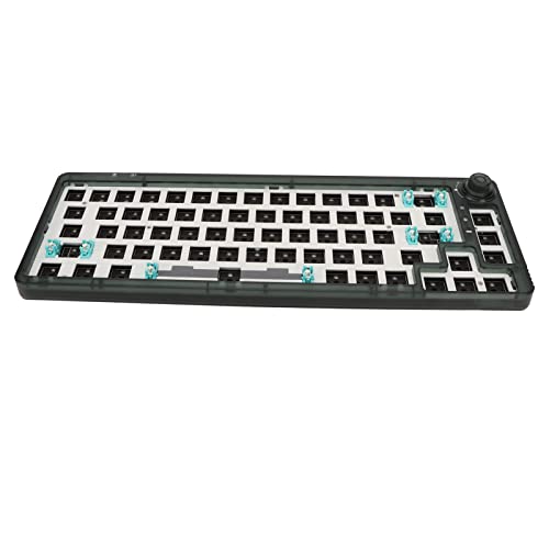 LBEC Modulare Mechanische Tastatur 67 Tasten DIY Modulare Tastatur 3 Modi Hot-Swap-Anschlussanpassung FüR BüRo (Transparentes Grün) von LBEC