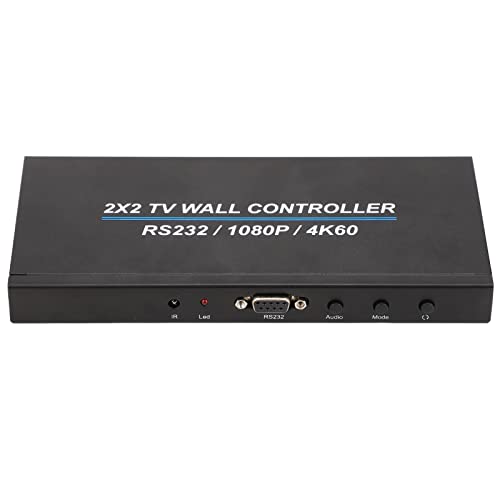 Videowand-Controller, Videowand-Prozessor 4-Kanal-Plug-and-Play 110‑240 V 4K und 60 Hz für TV EU-Stecker von LBEC