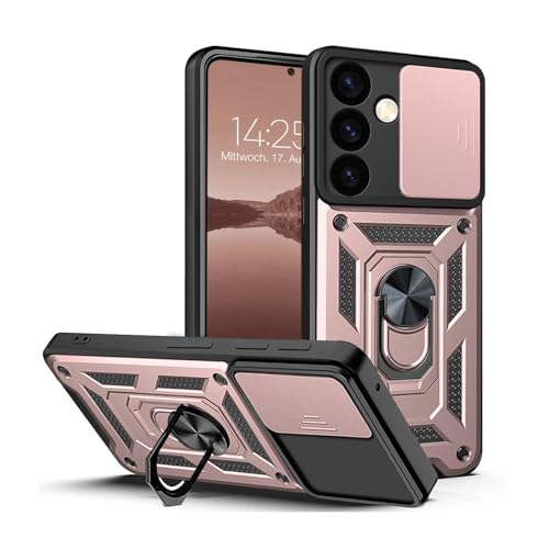 LBH Armor Hülle für Samsung Galaxy S24 Case mit Kameraschutz Outdoor Stoßfest Handyhülle 360 Grad Metal Ring Halter Ständer Schutzhülle für Handyhalterung Auto Magnet Rosegold LBH Armor Hülle für Samsung Galaxy S24 Case mit Kameraschutz Outdoor Stoßfest Handyhülle 360 Grad Metal Ring Halter Ständer Schutzhülle für Handyhalterung Auto Magnet Rosegold von LBH