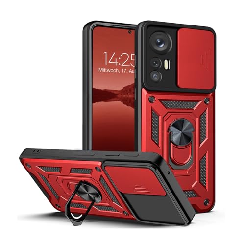LBH Armor Hülle für Xiaomi 12 / 12X Case mit Kameraschutz Outdoor Stoßfest Handyhülle 360 Grad Metal Ring Halter Ständer Schutzhülle für Handyhalterung Auto Magnet Rot LBH Armor Hülle für Xiaomi 12 / 12X Case mit Kameraschutz Outdoor Stoßfest Handyhülle 360 Grad Metal Ring Halter Ständer Schutzhülle für Handyhalterung Auto Magnet Rot von LBH