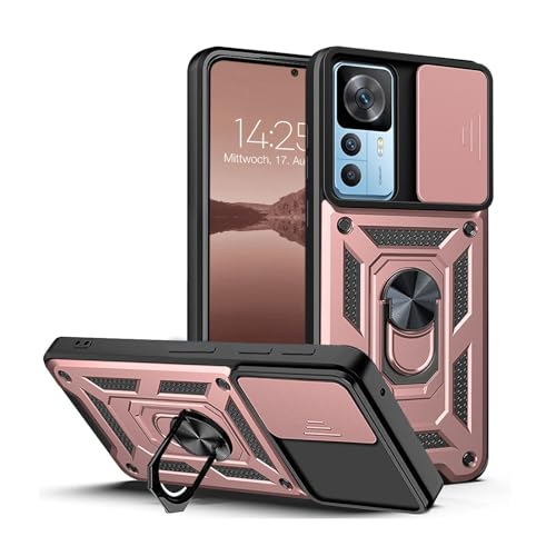 LBH Armor Hülle für Xiaomi 12T / 12T Pro Case mit Kameraschutz Outdoor Stoßfest Handyhülle 360 Grad Metal Ring Halter Ständer Schutzhülle für Handyhalterung Auto Magnet Rosegold LBH Armor Hülle für Xiaomi 12T / 12T Pro Case mit Kameraschutz Outdoor Stoßfest Handyhülle 360 Grad Metal Ring Halter Ständer Schutzhülle für Handyhalterung Auto Magnet Rosegold von LBH