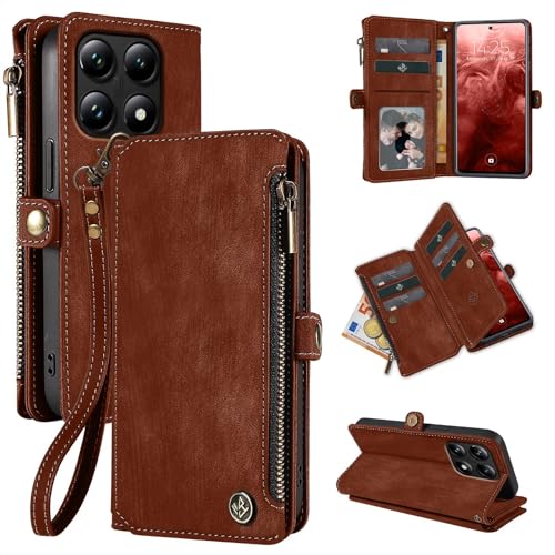 LBH Handy Hülle für Xiaomi 14T Klapphülle RFID Schutz Wallet Geldbeutel Geldbörse Cover Case Flipcase Kartenfächer Geldfach Münzfach Dunkelbraun LBH Handy Hülle für Xiaomi 14T Klapphülle RFID Schutz Wallet Geldbeutel Geldbörse Cover Case Flipcase Kartenfächer Geldfach Münzfach Dunkelbraun von LBH