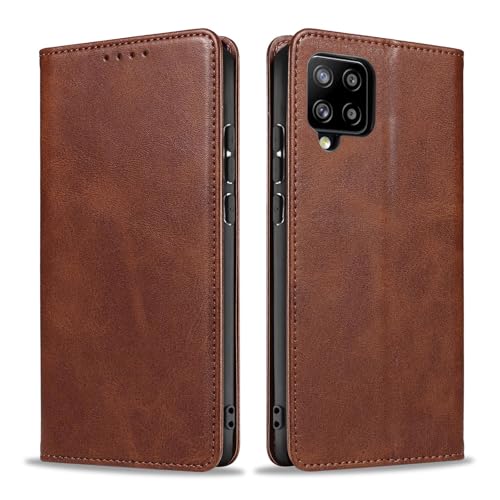 LBH Handyhülle Smartphone-Hülle für Samsung Galaxy A42 5G Klapphülle Magnetverschluss Kartenfächer Geldfach Standfunktion Case Etui Rundumschutz Schutzhülle Dunkelbraun von LBH