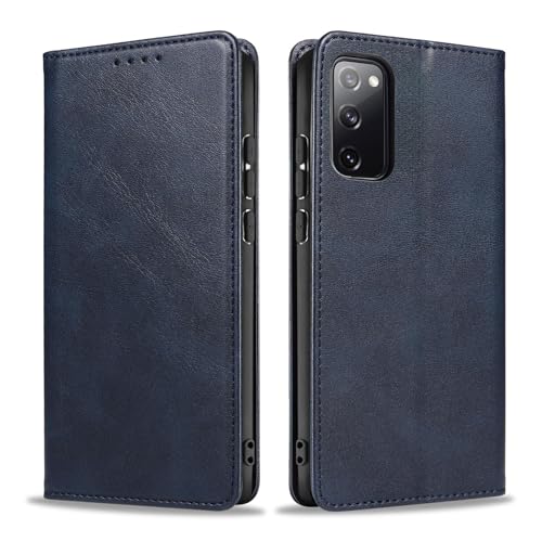 LBH Handyhülle Smartphone-Hülle für Samsung Galaxy S20 FE Klapphülle Magnetverschluss Kartenfächer Geldfach Standfunktion Case Etui Rundumschutz Schutzhülle Blau von LBH