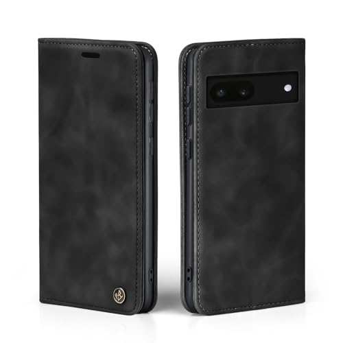 LBH Handyhülle für Google Pixel 6a in Schwarz mit Karten- und Geldfach Smartphone Hülle mit Standfunktion Flip Case Schutzhülle Magnetverschluss Vintage LBH Handyhülle für Google Pixel 6a in Schwarz mit Karten- und Geldfach Smartphone Hülle mit Standfunktion Flip Case Schutzhülle Magnetverschluss Vintage von LBH