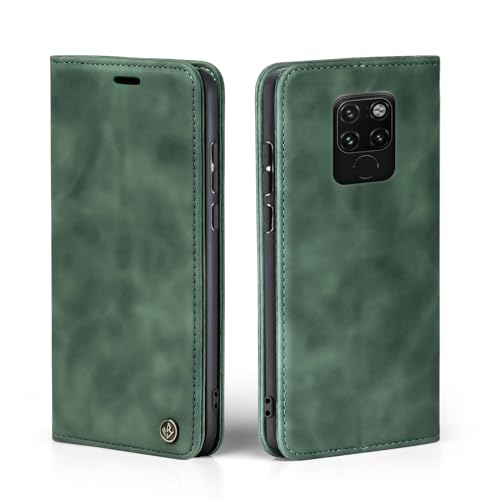 LBH Handyhülle für Huawei Mate 20 in Türkis Grün mit Karten- und Geldfach Smartphone Hülle mit Standfunktion Flip Case Schutzhülle Magnetverschluss Vintage von LBH