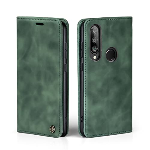 LBH Handyhülle für Huawei P30 Lite in Türkis Grün mit Karten- und Geldfach Smartphone Hülle mit Standfunktion Flip Case Schutzhülle Magnetverschluss Vintage von LBH