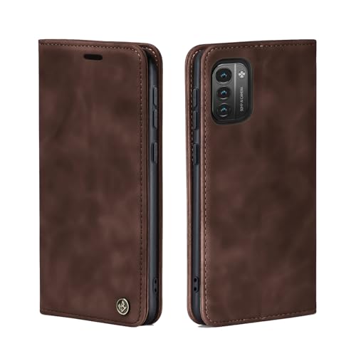 LBH Handyhülle für Nokia G11 / G21 in Dunkelbraun mit Karten- und Geldfach Smartphone Hülle mit Standfunktion Flip Case Schutzhülle Magnetverschluss Vintage LBH Handyhülle für Nokia G11 / G21 in Dunkelbraun mit Karten- und Geldfach Smartphone Hülle mit Standfunktion Flip Case Schutzhülle Magnetverschluss Vintage von LBH