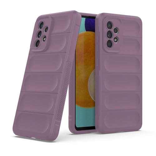 LBH Handyhülle für Samsung Galaxy A53 5G Schutzhülle Case Cover Bumper Anti-Schock Stoßabsorbierende Hülle Robust Stoßfest Kratzfest rutschfest Softgrip Griffzonen GripLine Violett von LBH