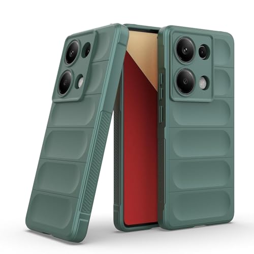 LBH Handyhülle für Xiaomi Redmi Note 13 Pro Schutzhülle Case Cover Bumper Anti-Schock Stoßabsorbierende Hülle Robust Stoßfest Kratzfest rutschfest GripLine Grün von LBH