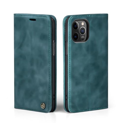 LBH Handyhülle für Apple iPhone 12 Pro Max in Petrol Blau mit Karten- und Geldfach Smartphone Hülle mit Standfunktion Flip Case Schutzhülle Magnetverschluss Vintage LBH Handyhülle für Apple iPhone 12 Pro Max in Petrol Blau mit Karten- und Geldfach Smartphone Hülle mit Standfunktion Flip Case Schutzhülle Magnetverschluss Vintage von LBH