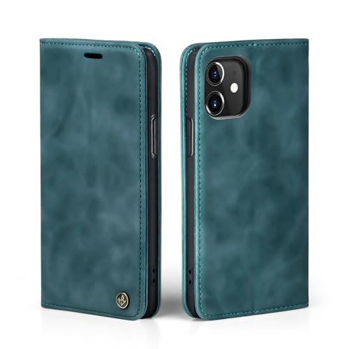 LBH Handyhülle für Apple iPhone 12 in Petrol Blau mit Karten- und Geldfach Smartphone Hülle mit Standfunktion Flip Case Schutzhülle Magnetverschluss Vintage LBH Handyhülle für Apple iPhone 12 in Petrol Blau mit Karten- und Geldfach Smartphone Hülle mit Standfunktion Flip Case Schutzhülle Magnetverschluss Vintage von LBH