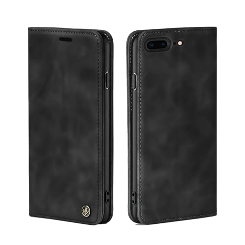 LBH Handyhülle für iPhone 7 Plus / 8 Plus in Schwarz mit Karten- und Geldfach Smartphone Hülle mit Standfunktion Flip Case Schutzhülle Magnetverschluss Vintage LBH Handyhülle für iPhone 7 Plus / 8 Plus in Schwarz mit Karten- und Geldfach Smartphone Hülle mit Standfunktion Flip Case Schutzhülle Magnetverschluss Vintage von LBH