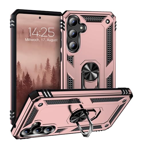 LBH Outdoor Hülle für Samsung Galaxy A35 5G Armor Militär Stoßfest Handyhülle 360 Grad Metal Ring Halter Ständer Schutzhülle für Handyhalterung Auto Magnet Rosegold LBH Outdoor Hülle für Samsung Galaxy A35 5G Armor Militär Stoßfest Handyhülle 360 Grad Metal Ring Halter Ständer Schutzhülle für Handyhalterung Auto Magnet Rosegold von LBH