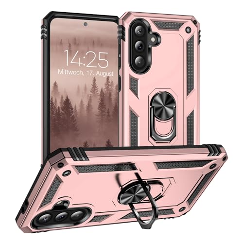 LBH Outdoor Hülle für Samsung Galaxy A56 5G Armor Militär Stoßfest Handyhülle 360 Grad Metal Ring Halter Ständer Schutzhülle für Handyhalterung Auto Magnet Rosegold LBH Outdoor Hülle für Samsung Galaxy A56 5G Armor Militär Stoßfest Handyhülle 360 Grad Metal Ring Halter Ständer Schutzhülle für Handyhalterung Auto Magnet Rosegold von LBH