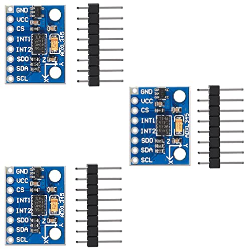 ADXL345 Modul Beschleunigungsmesser 3-Achsen Accelerometer 3 PCS GY-291 Digitales Schwerkraft Sensor Modul für Arduino, Raspberry Pi,I2C, SPI, G-Sensor von LBING