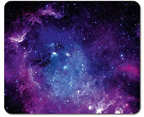 LBS4ALL Mauspad #8364 Sonnensystem, Motiv: Nebel Galaxie, Weltraum, Geschenk für PC Computer, Violett von LBS4ALL