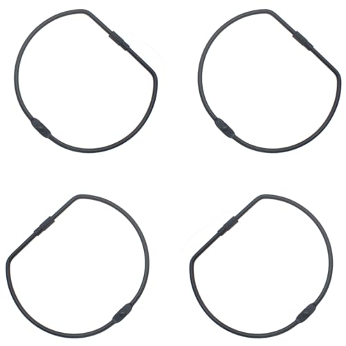 LBTODH 4 Stück Buchbinderinge 10,2 cm D-förmige Klebeband-Aufbewahrungsringe schwarz halbrunde Schnalle für DIY-Dekoration und Papierorganisation von LBTODH