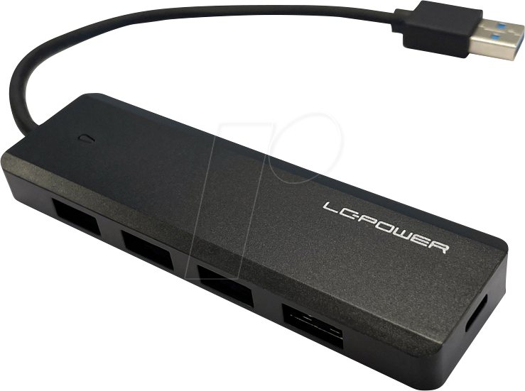 LC-HUB-U3-4-V2 - USB 3.0 Hub, 4-Port, USB-C Stromversorgung von LC POWER