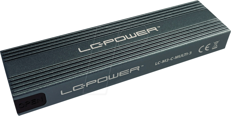 LC-M2-C-MULTI-3 - Externes M.2 SATA/NVMe SSD Gehäuse, Aluminium, USB 3.1 von LC POWER