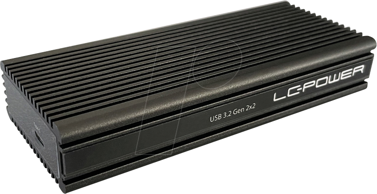 LC-M2-C-NVME-2X2 - Externes M.2 NVMe SSD Gehäuse mit USB 3.2 von LC POWER