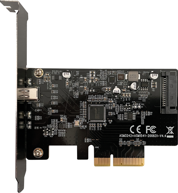 LC-PCI-C-USB32 - PCIe x4 > 1 x intern M.2, 1x extern USB 3.2 von LC POWER