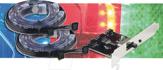 LC-PCI-LED - Gehäusebeleuchtung über PCI, 10 Farben, 3 Modi von LC POWER