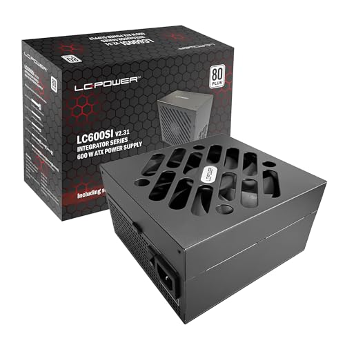 LC-POWER ATX PC Netzteil 600W, Zertifikat 80 Plus, 140mm Lüfter, Integrator Serie LC600SI V2.31, Schwarz LC-POWER ATX PC Netzteil 600W, Zertifikat 80 Plus, 140mm Lüfter, Integrator Serie LC600SI V2.31, Schwarz von LC-POWER