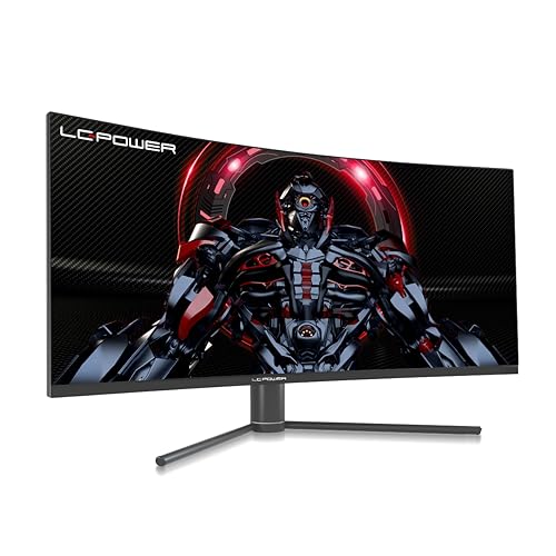 LC-POWER LC-M34-UWQHD-165-C 34 Zoll UltraWide Curved PC Gaming Monitor, 165Hz,FreeSync,HDR 400,1ms,3440 x 1440,schwarz von LC-POWER