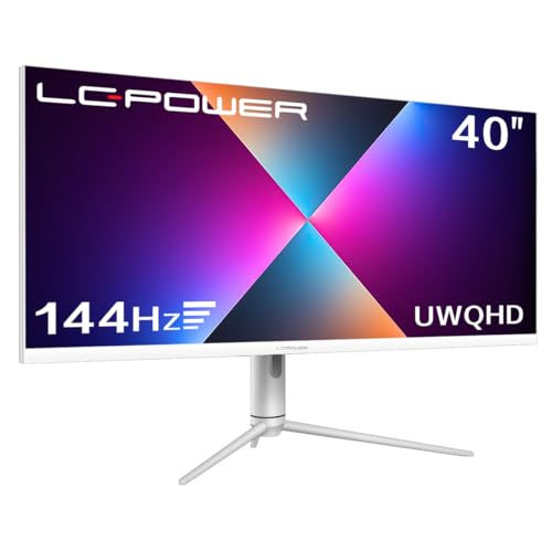 LC-POWER 40" Gaming Monitor - Ultra WQHD 3440x1440, 144 Hz, HDR 600, IPS-Panel, AMD FreeSync Premium, USB-C, Höhenverstellbar, Pip/PbP, LC-M40-UWQHD-144 von LC-POWER