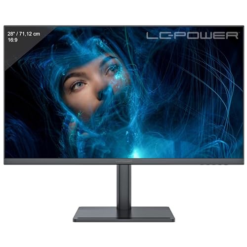 LC-POWER UHD Monitor, 28 Zoll, IPS-Panel, 4K UHD-Auflösung, AMD FreeSync, 99% sRGB, 60 Hz Bildwiederholrate, schwarz - LC-M28-4K-UHD von LC-POWER