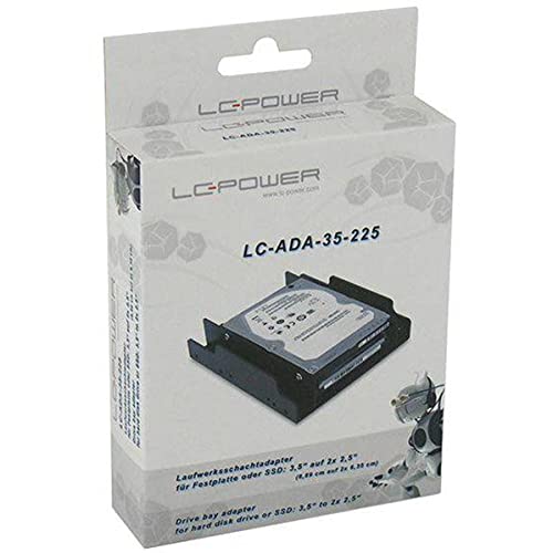 LC-Power Einbaurahmen 2x 2,5" SSD auf 1x 3,5" Laufwerksschacht von LC-POWER