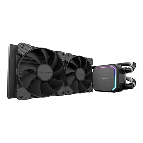 LC-Power LC-CC-240-B - JetFlow Series - CPU Wasserkühlung PC - 240mm AIO - Für AMD AM4 & AM5, Intel LGA1851, LGA1700 & 1200/115X/2066, 2x 120mm CALMA Lüfter von LC-POWER