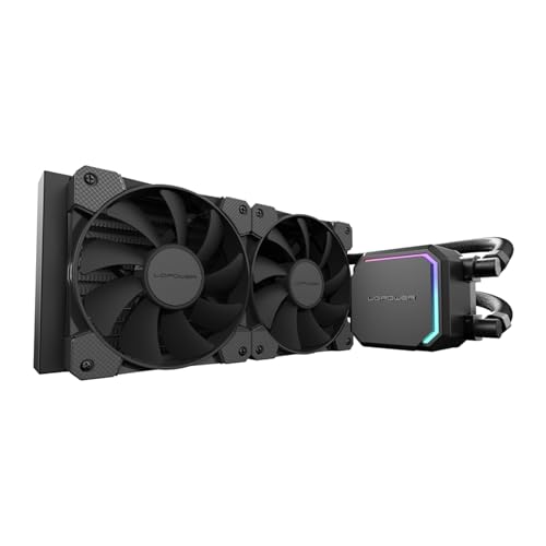 LC-Power LC-CC-280-B - JetFlow Series - CPU Wasserkühlung PC - 280mm AIO - Für AMD AM4 & AM5, Intel LGA1851, LGA1700 & 1200/115X/2066, 2x 140mm CALMA Lüfter von LC-POWER
