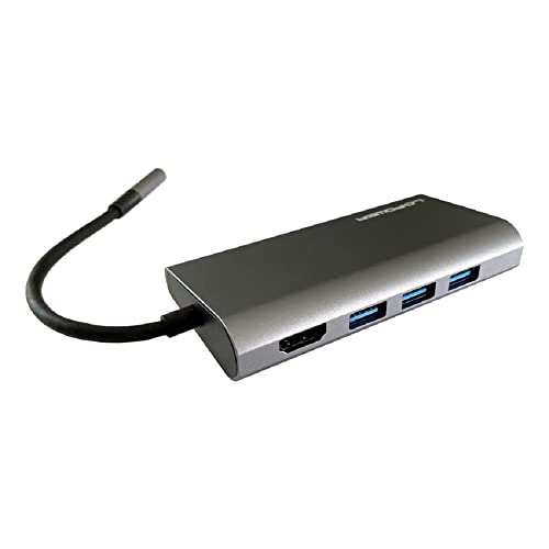 LC-Power LC-HUB-C-Multi-5 Schnittstellen-Hub USB 3.2 Gen 1 (3.1 Gen 1) Type-C 5000 Mbit/s Anthrazit, Schwarz von LC-POWER