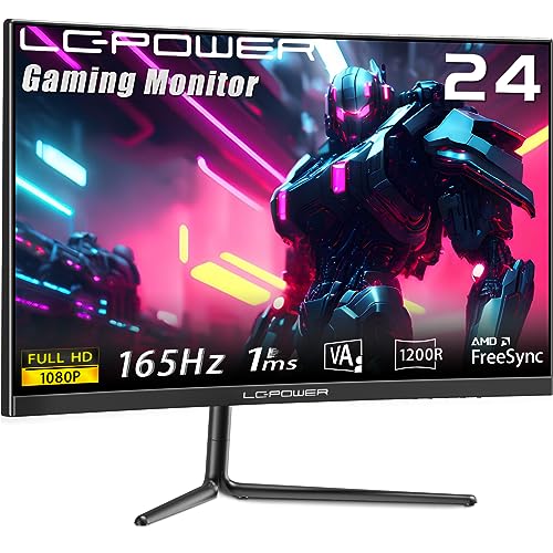 LC-Power LC-M24-FHD-165-C Gaming Monitor 23,6" Curved Full HD Display 16:9, 4ms,VA, 2*HDMI, DP, 144Hz schwarz von LC-POWER