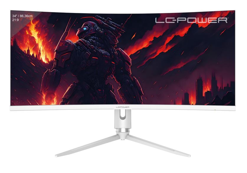 LC-Power 86,36cm (34) LC-M34-Q-C-PRO DP+HDMI+USB-A/-C+RJ45 - Flachbildschirm (TFT/LCD) - 34 [Energieklasse F] (LC-M34-Q-C-PRO) von LC-Power