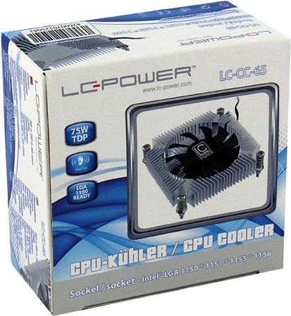 LC Power Cosmo Cool LC-CC-65 - Gehäuselüfter - (für: LGA1156, LGA1155, LGA1150, LGA1151) - Aluminium - 65 mm - weiß, Blau, Silber von LC-Power