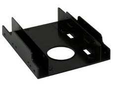 LC-Power Einbaurahmen 8,89cm(3,5) -> 2x6,35cm(2,5)SSD/HD von LC-Power