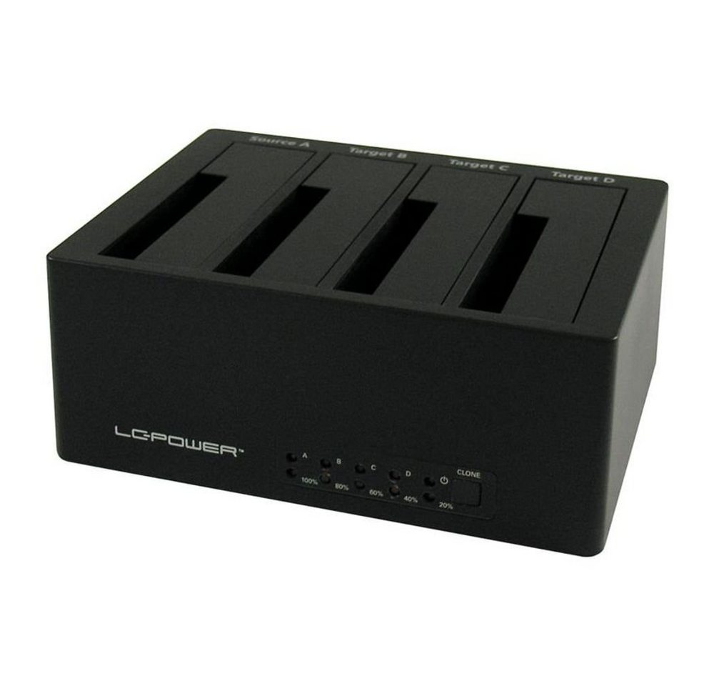 LC-Power Festplatten-Dockingstation LC-DOCK-U3-4B, USB 3.0, eSATA, 4-Bay 2,5 / 3,5"-SATA-HDD und -SSD, Kopierfunktion" von LC-Power