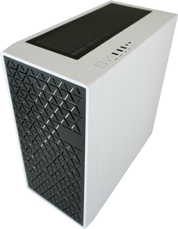 LC Power Gaming 714W Gacrux_X - Mid tower - ATX - Seitenteil mit Fenster (gehärtetes Glas) - keine Spannungsversorgung - Schwarz, weiß - USB/Audio (LC-714W-ON) von LC-Power