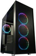 LC-Power Gehäuse Gaming 802B-ON Black Wandererd_X RGB black retail - PS/2 - Silber - Schwarz (ATX GAMING 802B) von LC-Power