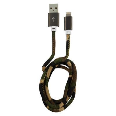 LC-Power LC-C-USB-Lightning-1M-5 (MFI) USB A zu Lightning Kabel, Camouflage grün von LC-Power