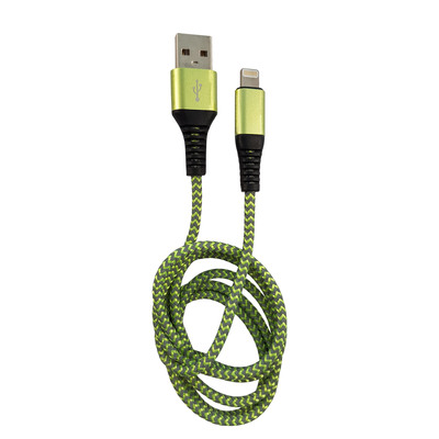 LC-Power LC-C-USB-Lightning-1M-7 (MFI) USB A zu Lightning Kabel, grün/grau, 1m von LC-Power