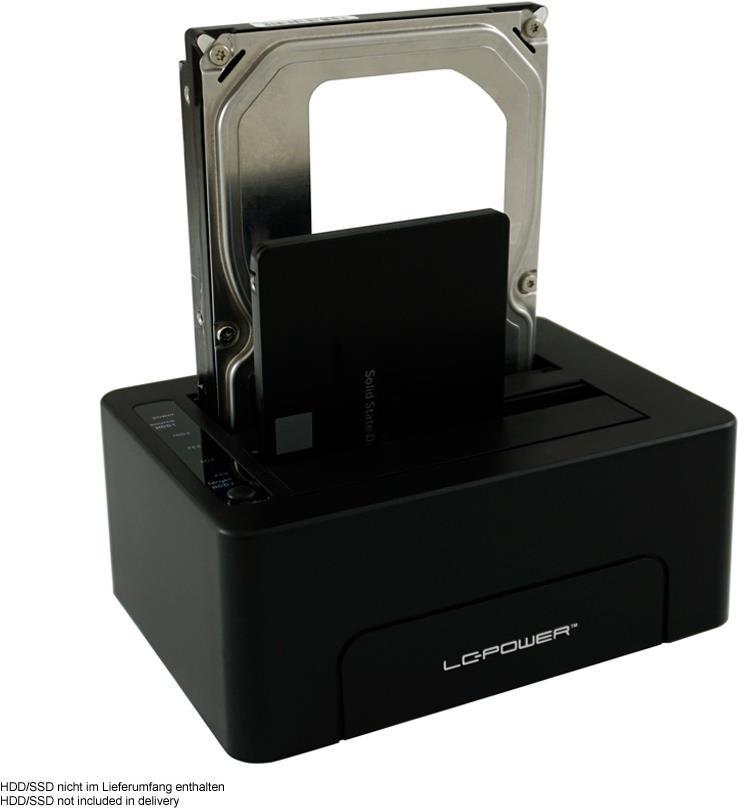 LC-Power LC-DOCK-C Speicherlaufwerk-Docking-Station USB 3.1 (3.1 Gen 2) Type-C Schwarz (LC-DOCK-C) von LC-Power