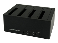 LC-Power LC-DOCK-U3-4B For Windows, SATA, 2.5 and 3.5, USB 3.2 Gen 1 (3.1 Gen 1) Type-A, 5 Gbit/s, Black von LC Power