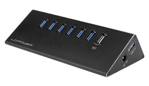 LC Power LC-HUB-ALU-2B-7 6 Port USB 3.2 Gen 1-Hub (USB 3.0) Schwarz von LC Power